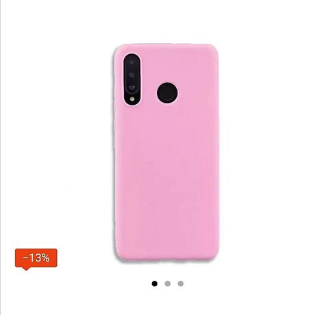 Силиконовый розовый чехол на Huawei P Smart Plus 2019