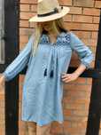 Sukienka  Boho h&M jeans sukienka jeansowa