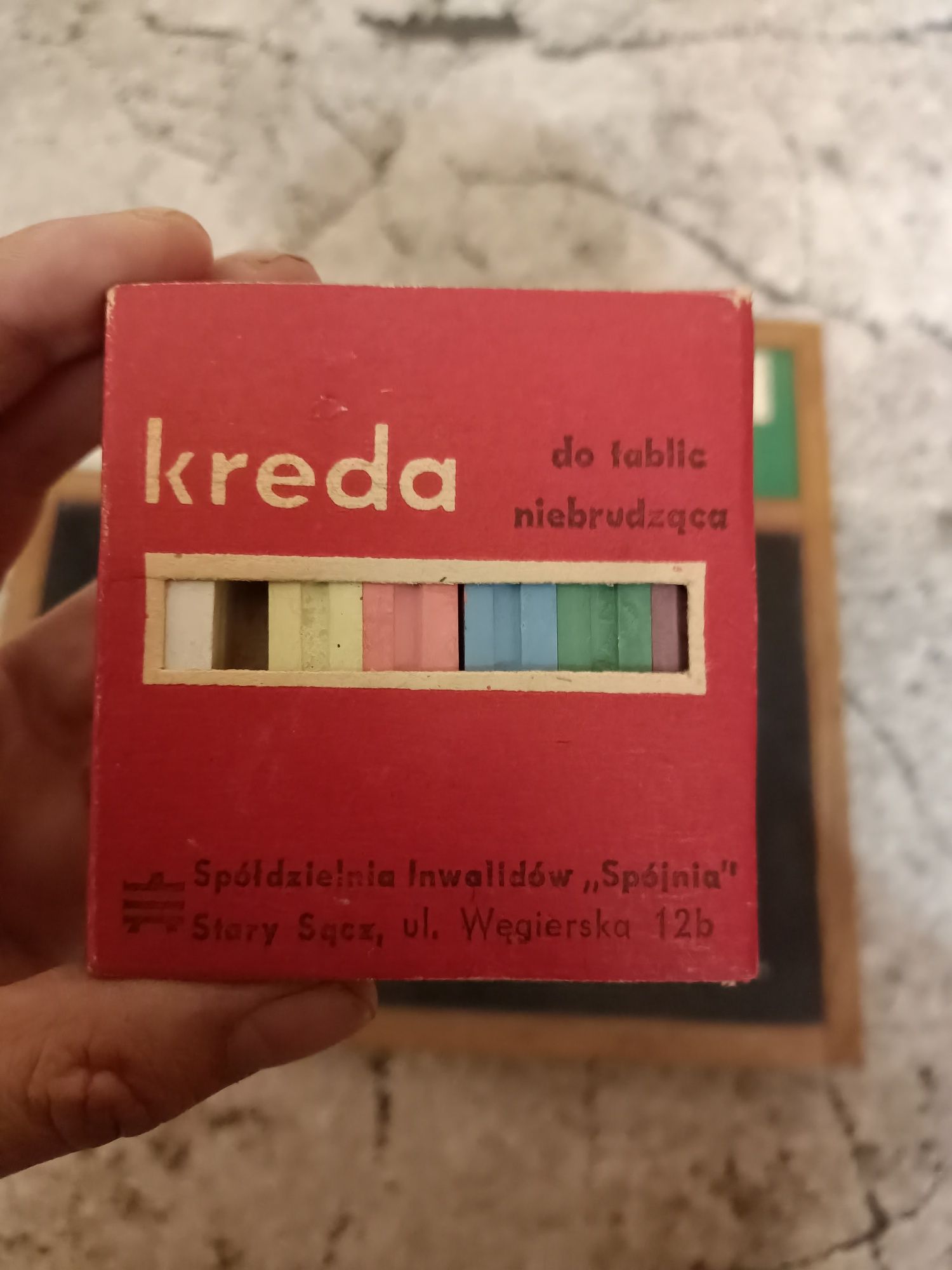 Tablica kredowa szkolna PRL