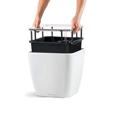 Вазон/Quadro Premaum Ls 28 Білий_16140 h=28