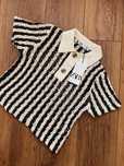 Zara dzianinowy tshirt letnie polo M 38 ażurowy