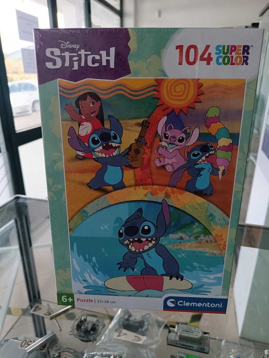 Puzzle Clementoni Disney Stitch Super Color 27x38cm 104 peças