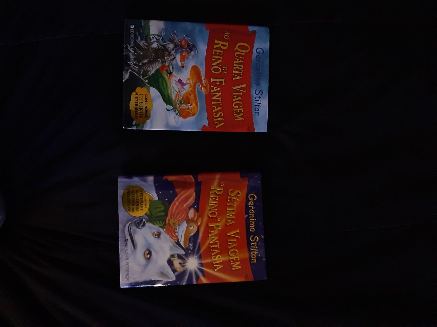 Livros Geronimo Stilton e do Capitão Cuecas