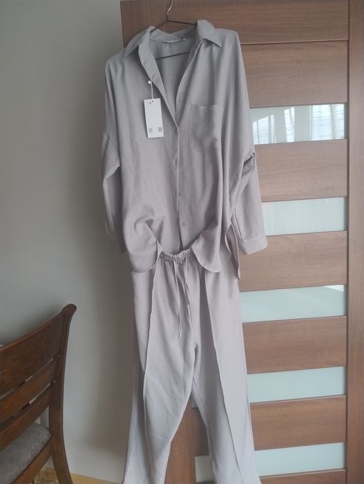 Komplet koszula i spodnie oversize