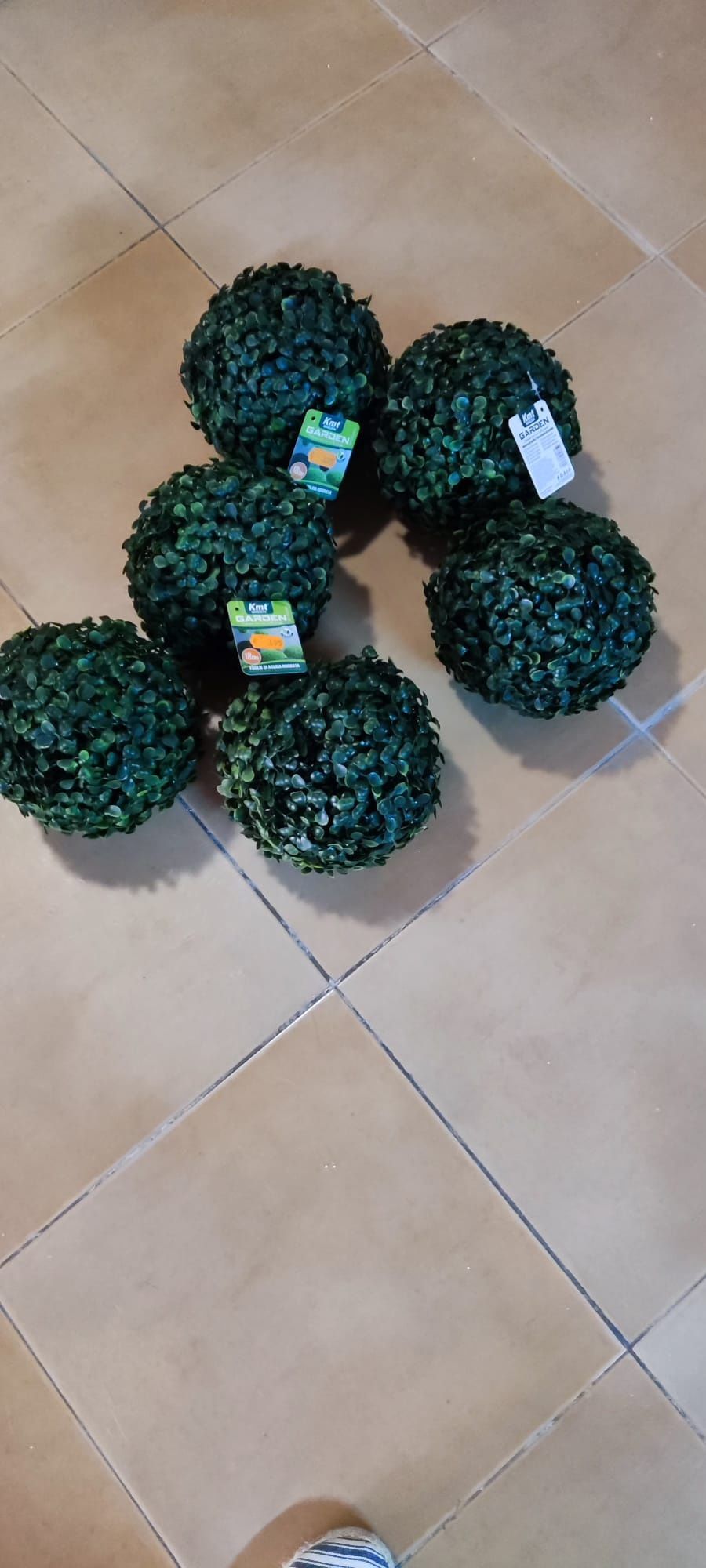6 Buxos / 6 bolas de jardim artificial NOVAS