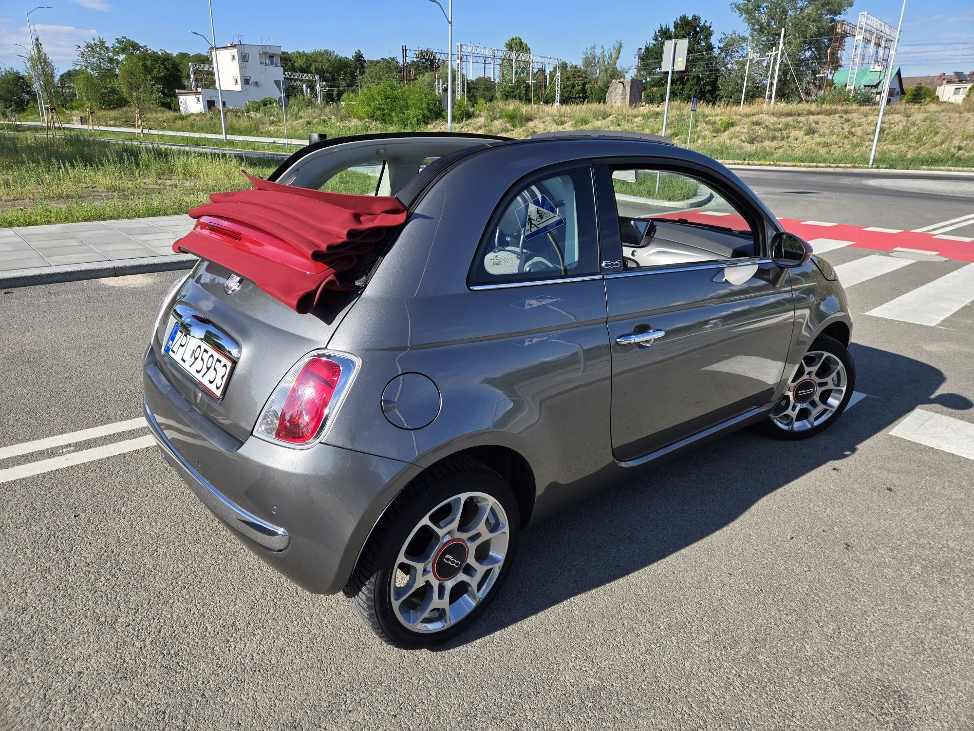 Fiat 500C 1.2 cabrio automat dualogic mały przebieg kamera czujniki