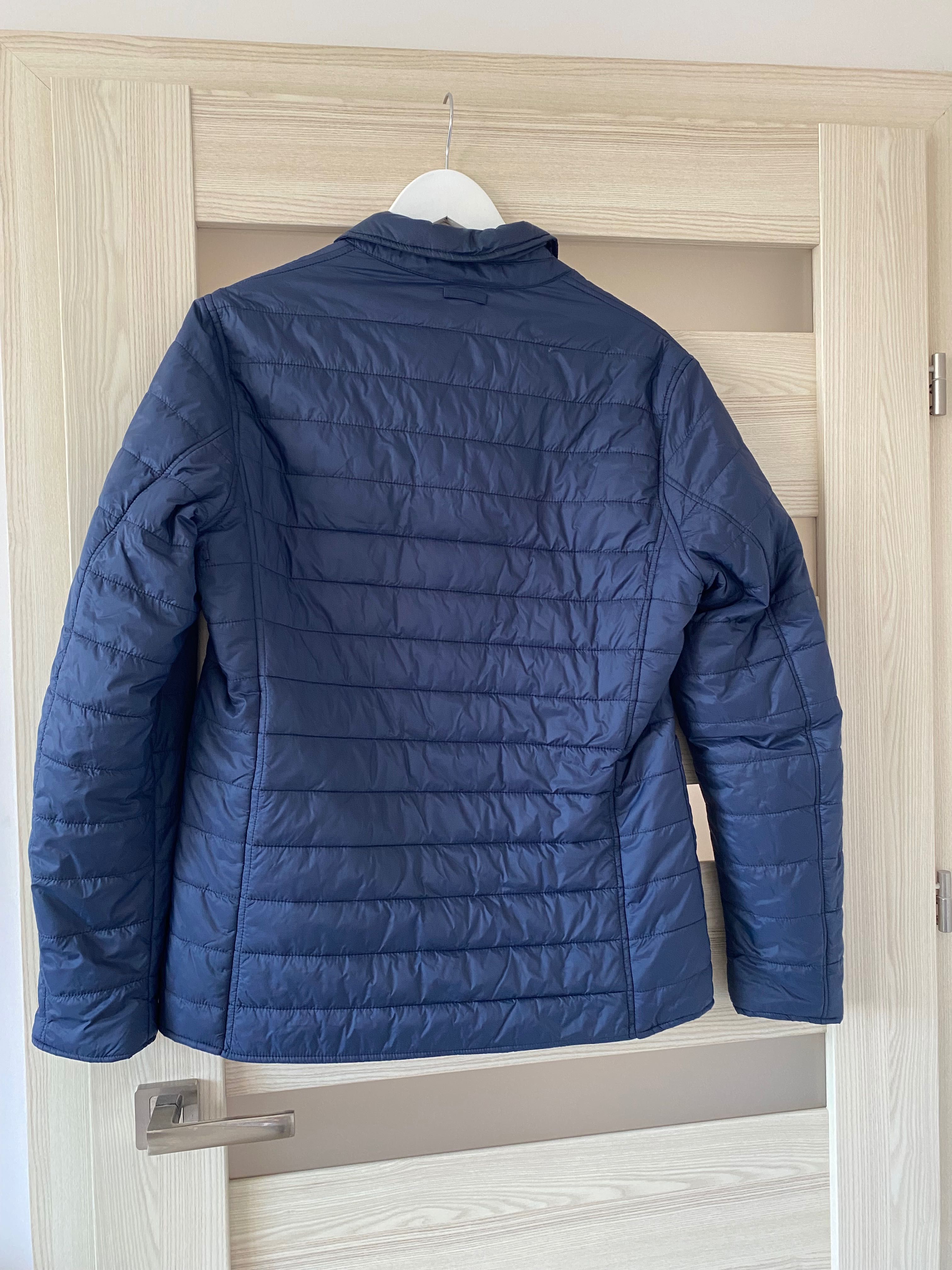 Massimo Dutti kurtka przejściowa wiosenna męska granatowa puch L