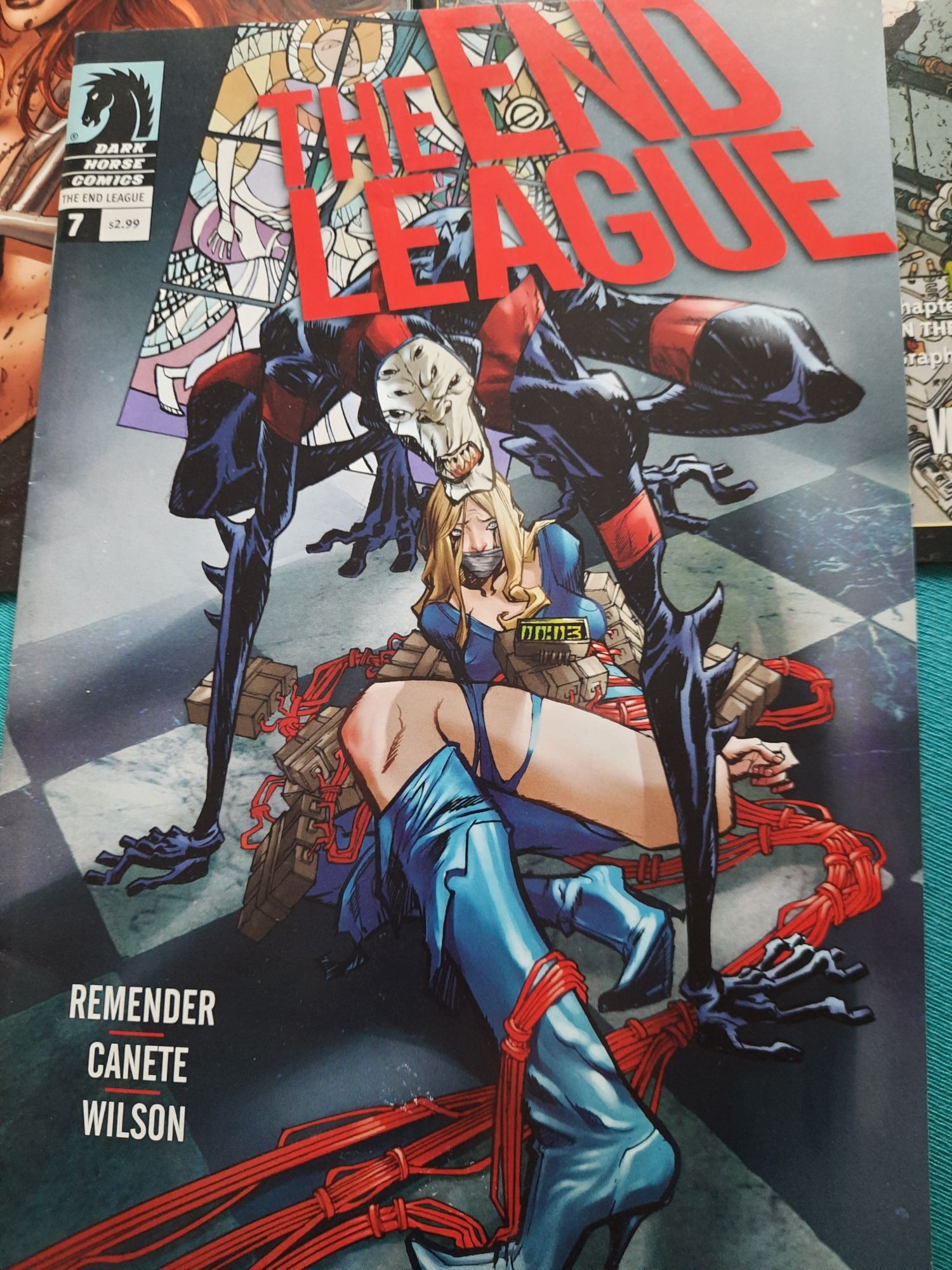 Zestaw 3 komiksy Red Sonja, The End League,Transmertopolitan Vertigo