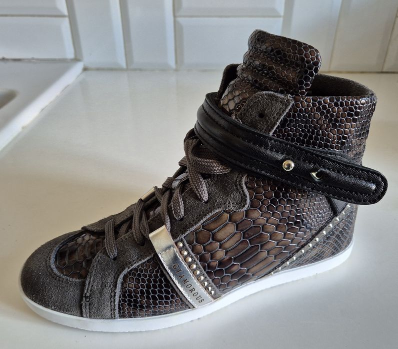 GLAMOROUS roz. 40 skóra naturalna zamsz stan idealny / nowe