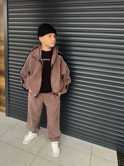 Зимовий хлопчачий костюм на двосторонньому флісі.3 кольори, 134-164р