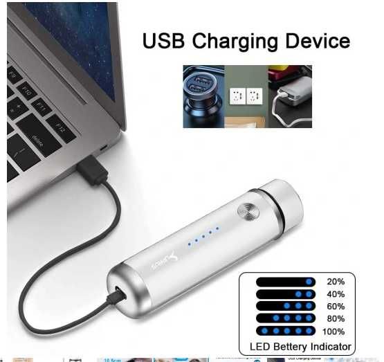 Dyskretny depilator do ciała ładowanie USB 10,5x2,7cm