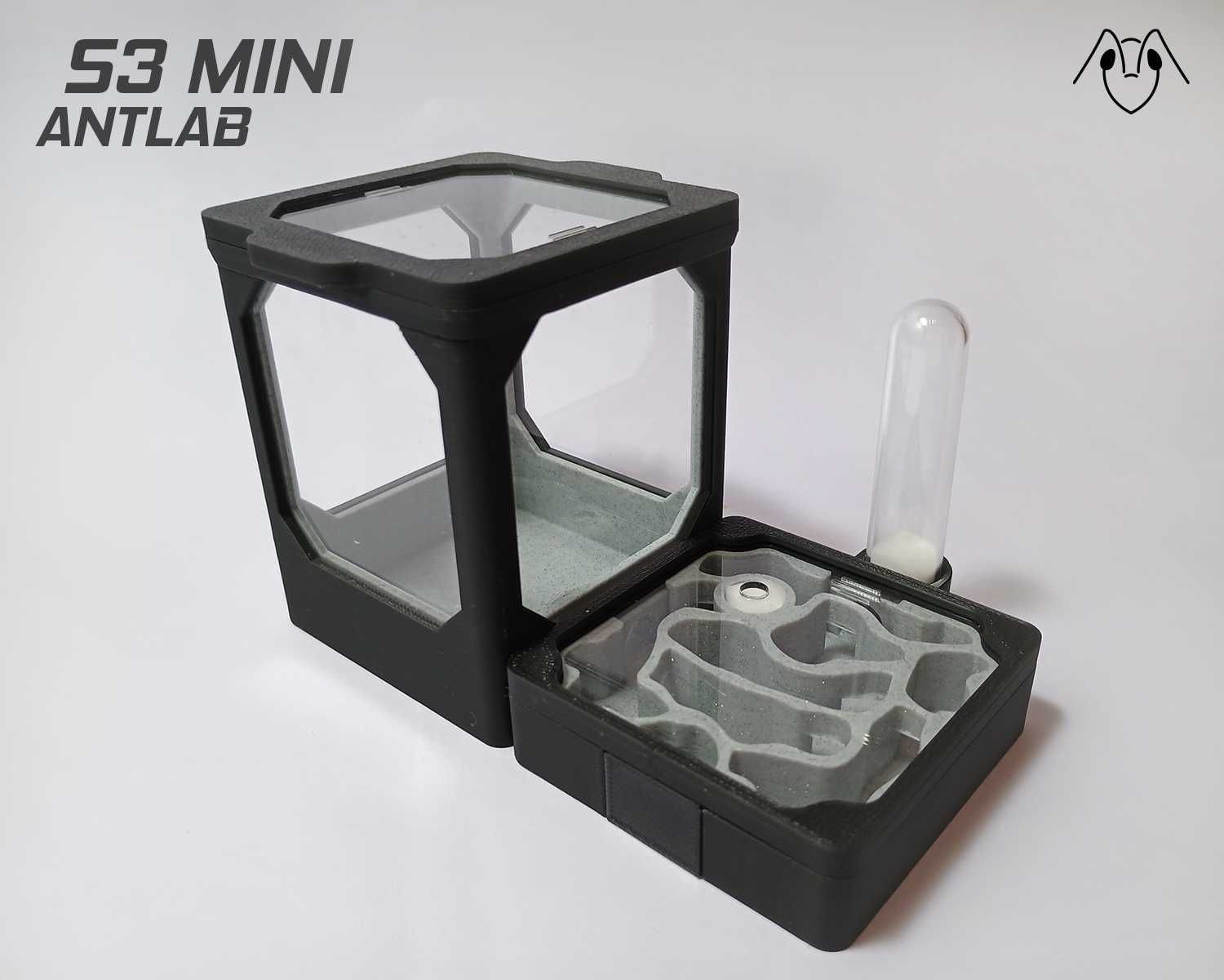 Formikarium Mini - Terrarium Dla Mrówek Modułowe 140x70 czarny/kamiń