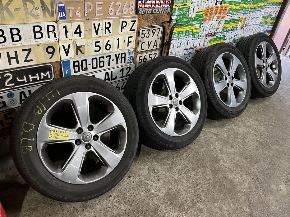 Колеса в зборі r18 5/105 7j et38 opel шини 215/55 диски литі