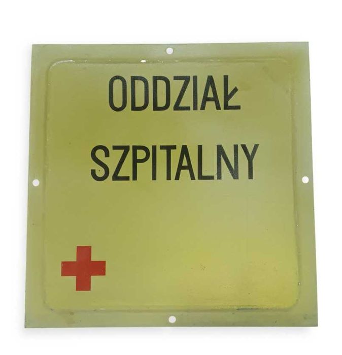 ZNAK, znaki DROGOWE "Oddział SZPITALNY". Oryginalne