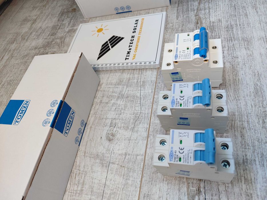 Сонячна автоматика DC ОПН, запобіжники, автомати DC, громозахист TOMZN