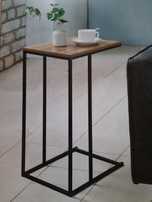 Stolik nowy loft biurko pod laptopa pomocniczy boczny wsuwany kawowy m