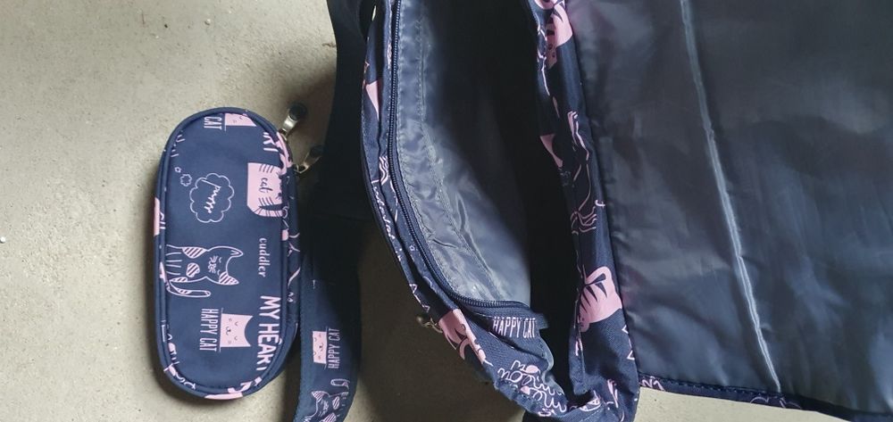 Zestaw torba na ramie i piórnik