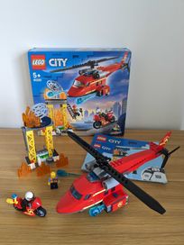 klocki Lego 60281 helikopter ratunkowy straż pożarna motocykl 5+