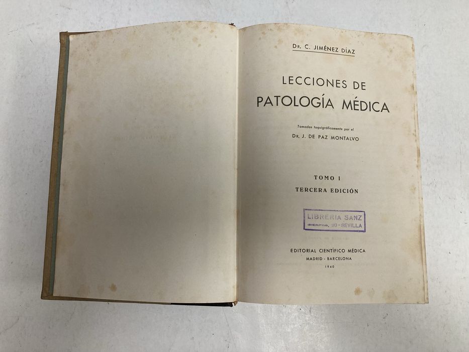 2 Livros antigos Lecciones de Patología Médica de Dr. C. Jimenez Diaz