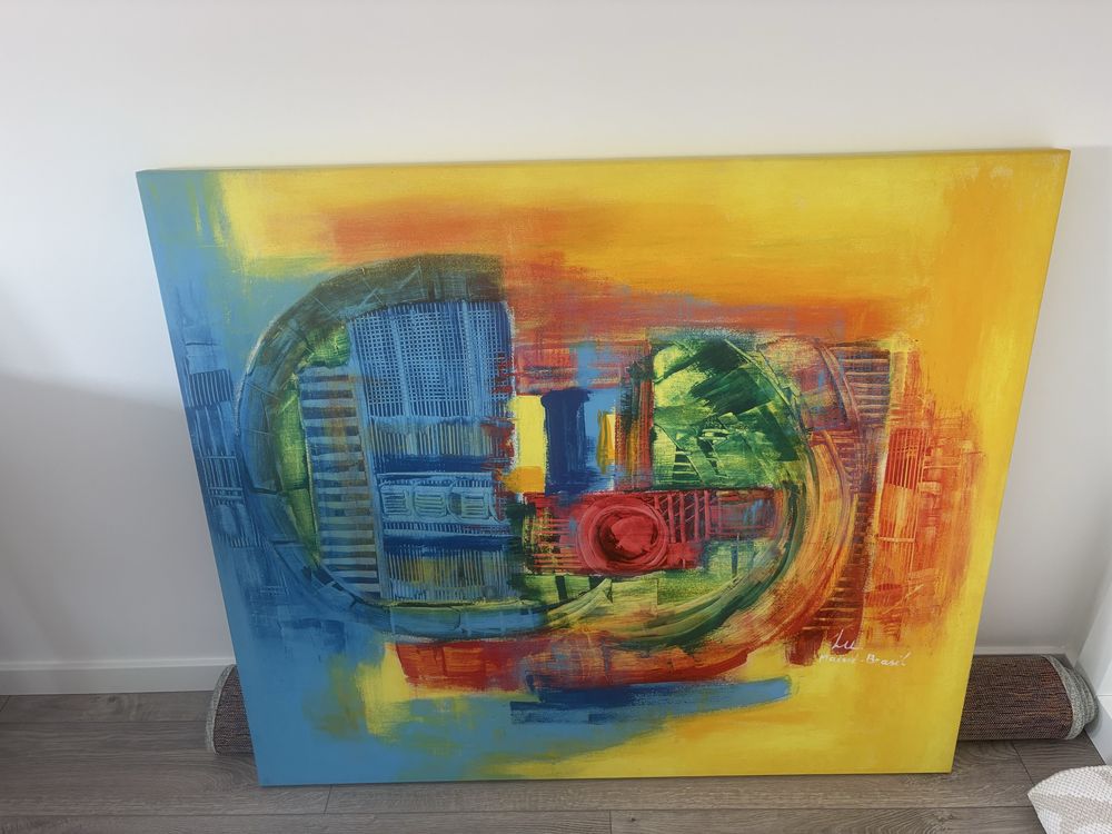 Quadro abstrato de cores vivas
