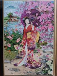 Puzzle drewniane Matoseast, 1000 el. Peach blossom kimono