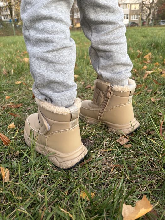 Черевики зимові дитячі tom.m термо бежеві ботинки 27 28 29 30 31 32