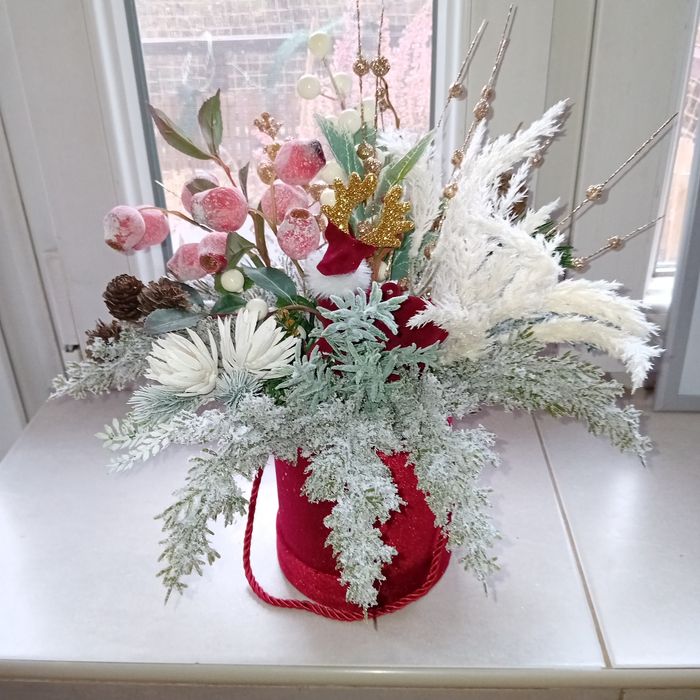 Stroik świąteczny flower box