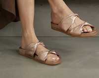 Aquazurra - Twist metallic crinkled-leather sandals - Tam 35IT