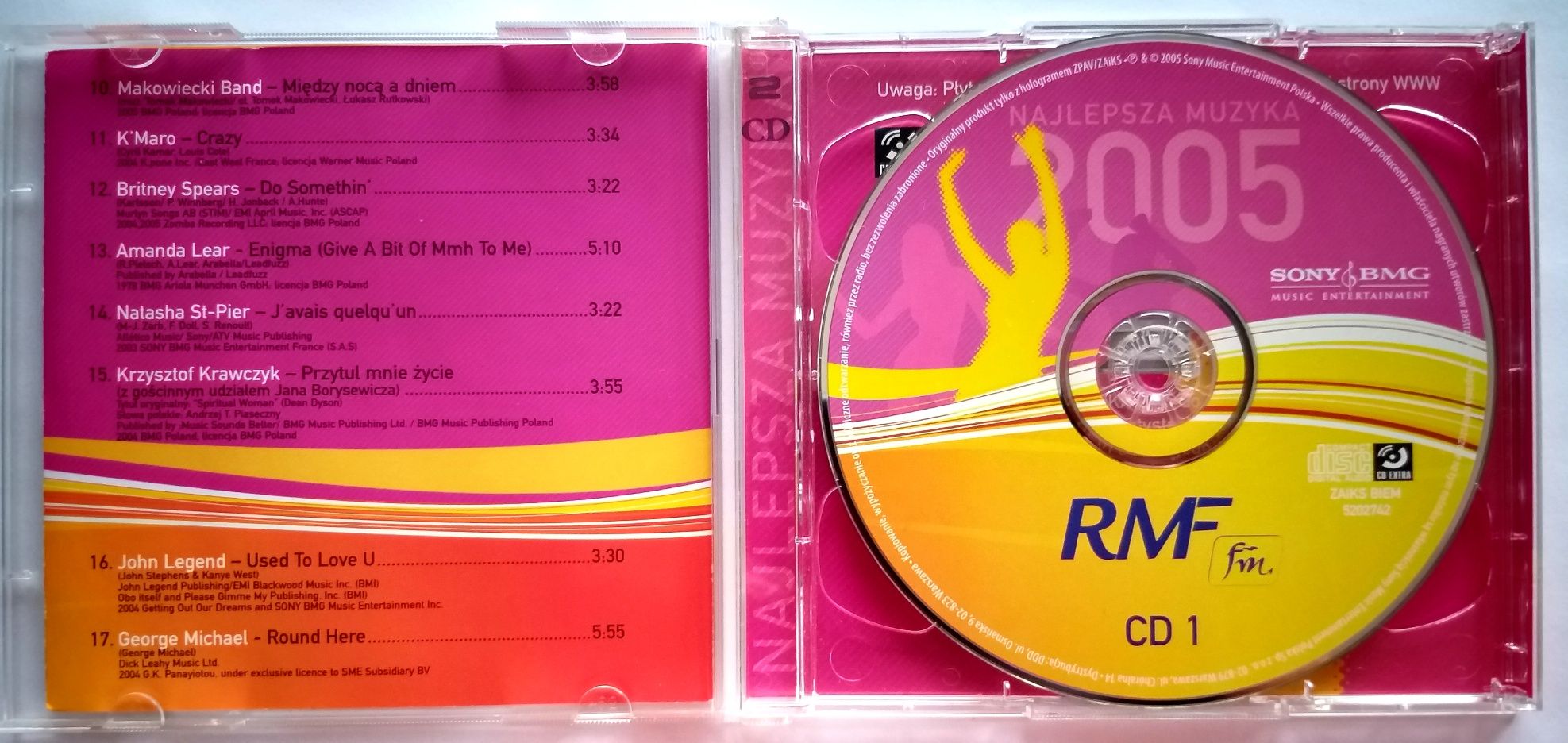 Najlepsza Muzyka 2005 Jak Zawsze RMF FM 2CD 2005r Usher ATB Makowiecki