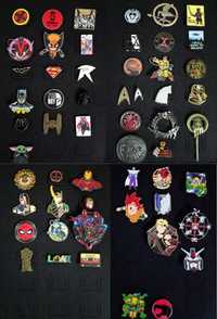 Pins diversos - Marvel, DC, Anime, Sci-Fi, GoT