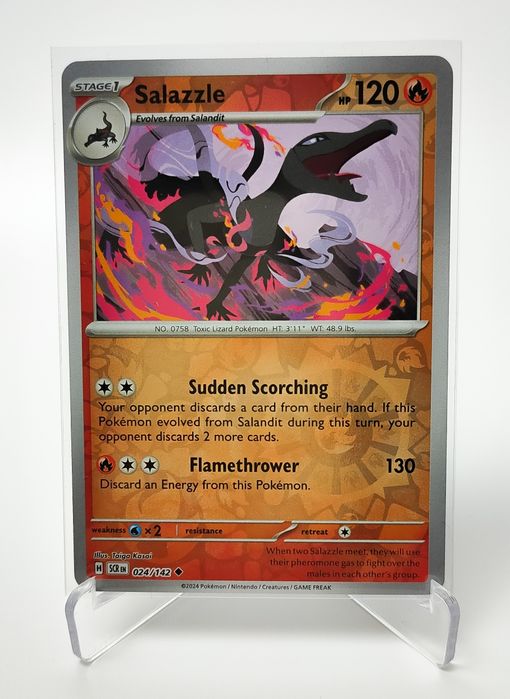 Salazzle 024/142 reverse holo karta pokemon Stellar Crown
