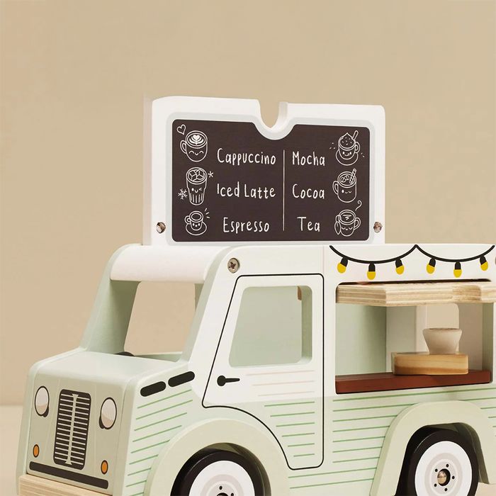 Drewniany samochód retro kawiarnia zabawka dla dzieci sklep kawa LTV