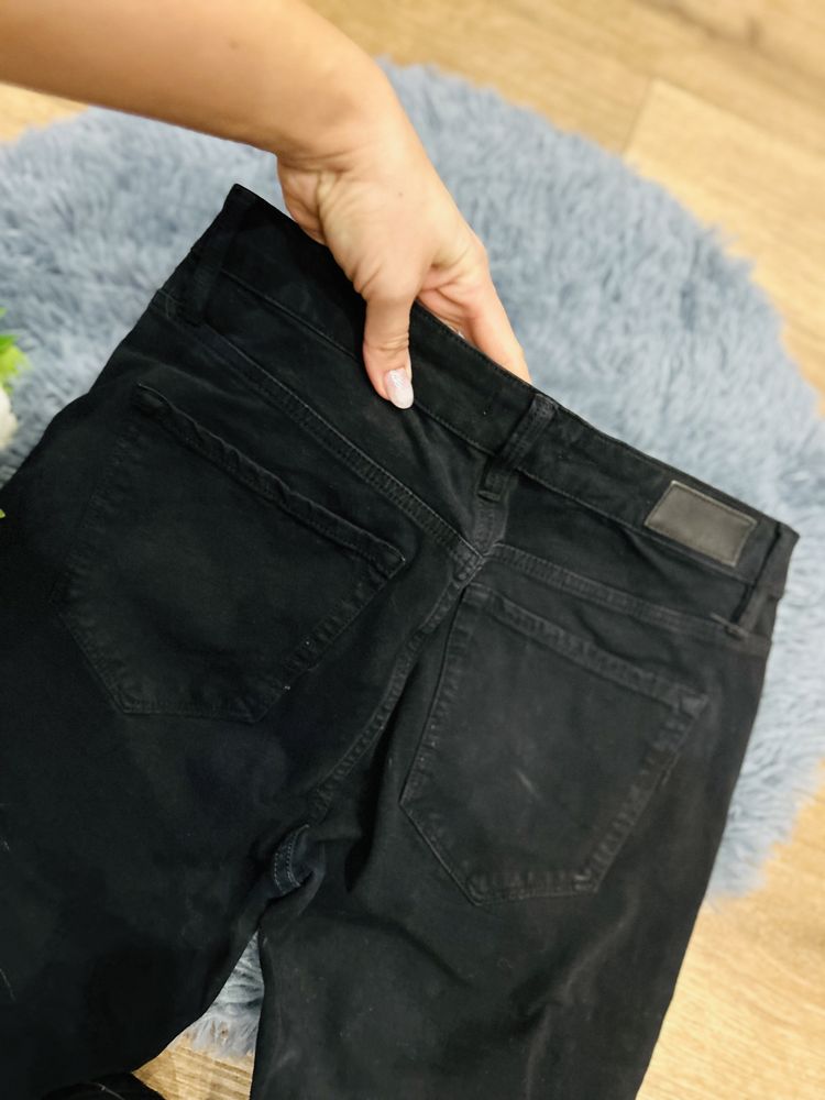 Klasyczne czarne rurki jeansy M 38 s. olivier skinny