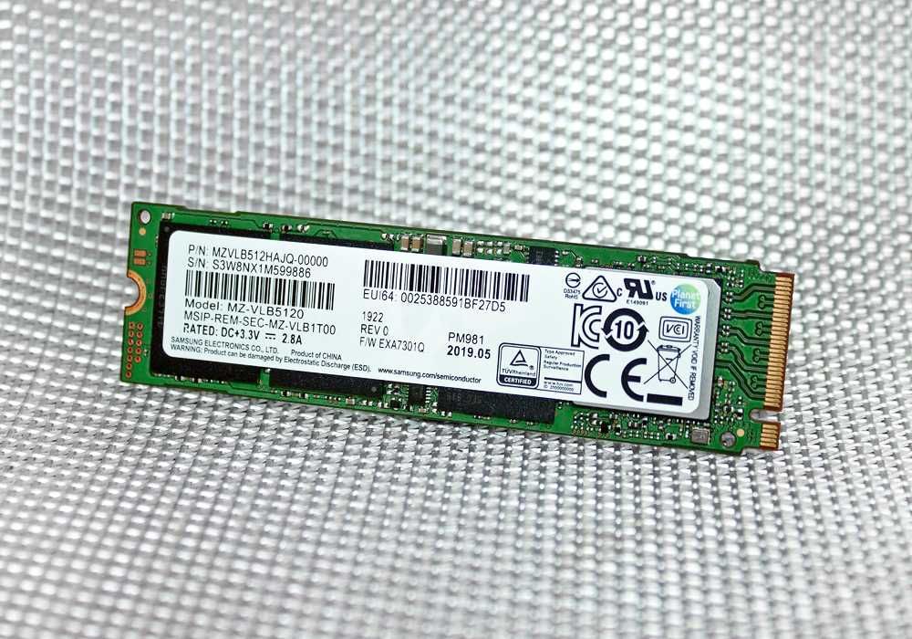 SSD накопитель Samsung 512Gb PCIe 3.0 NVMe M.2 PM981 MZ-VLB5120 НОВЫЙ!