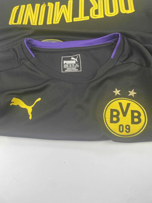 Puma czarna koszulka męska z długim rękawem borussia dortmund burki