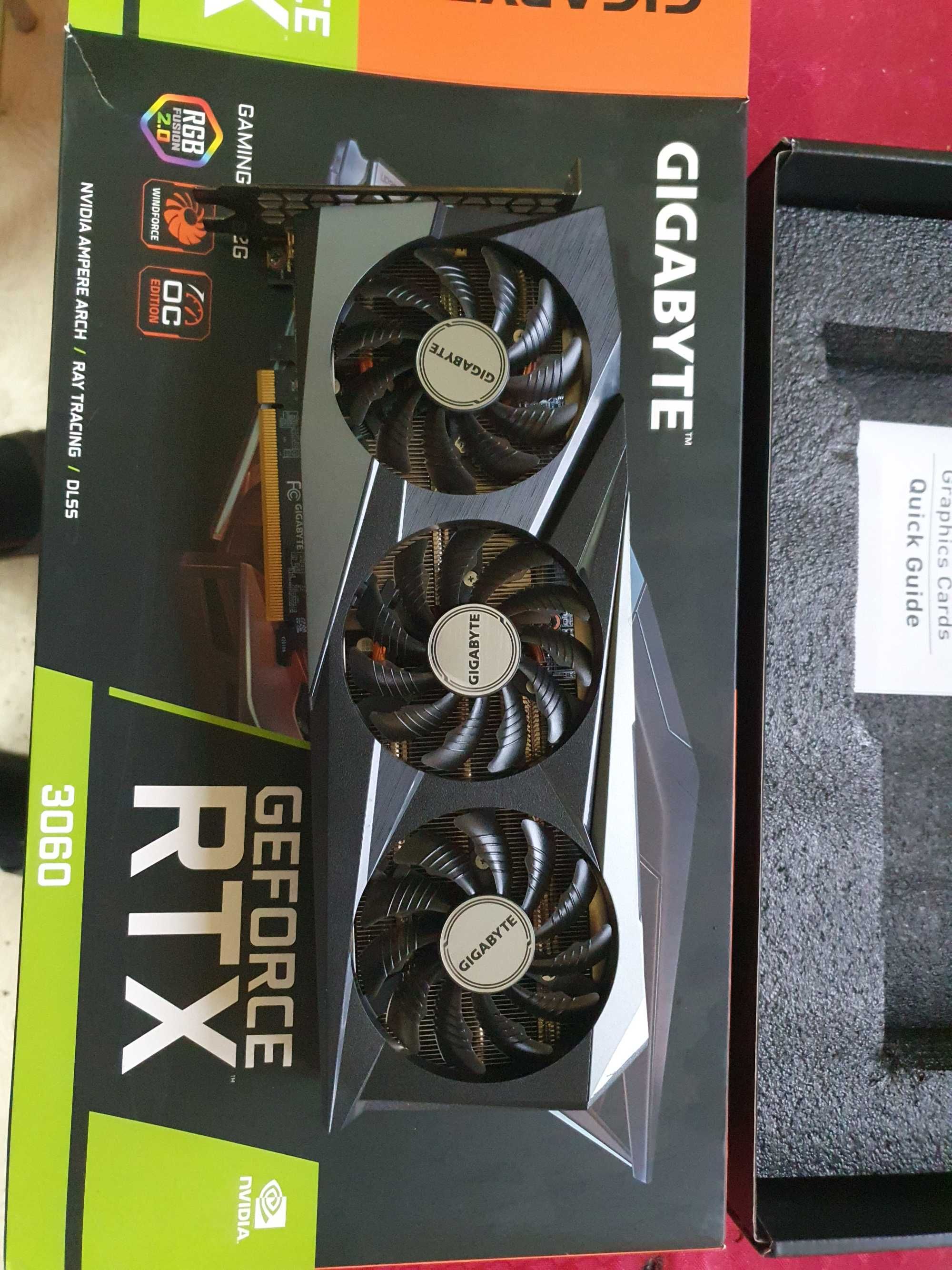 Sprzedam kartę graficzną Gigabyte RTX 3060 12GB (3 wentylatory)