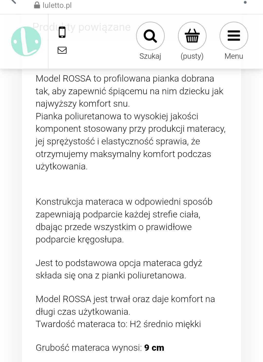 Materac do łóżeczka 170/90