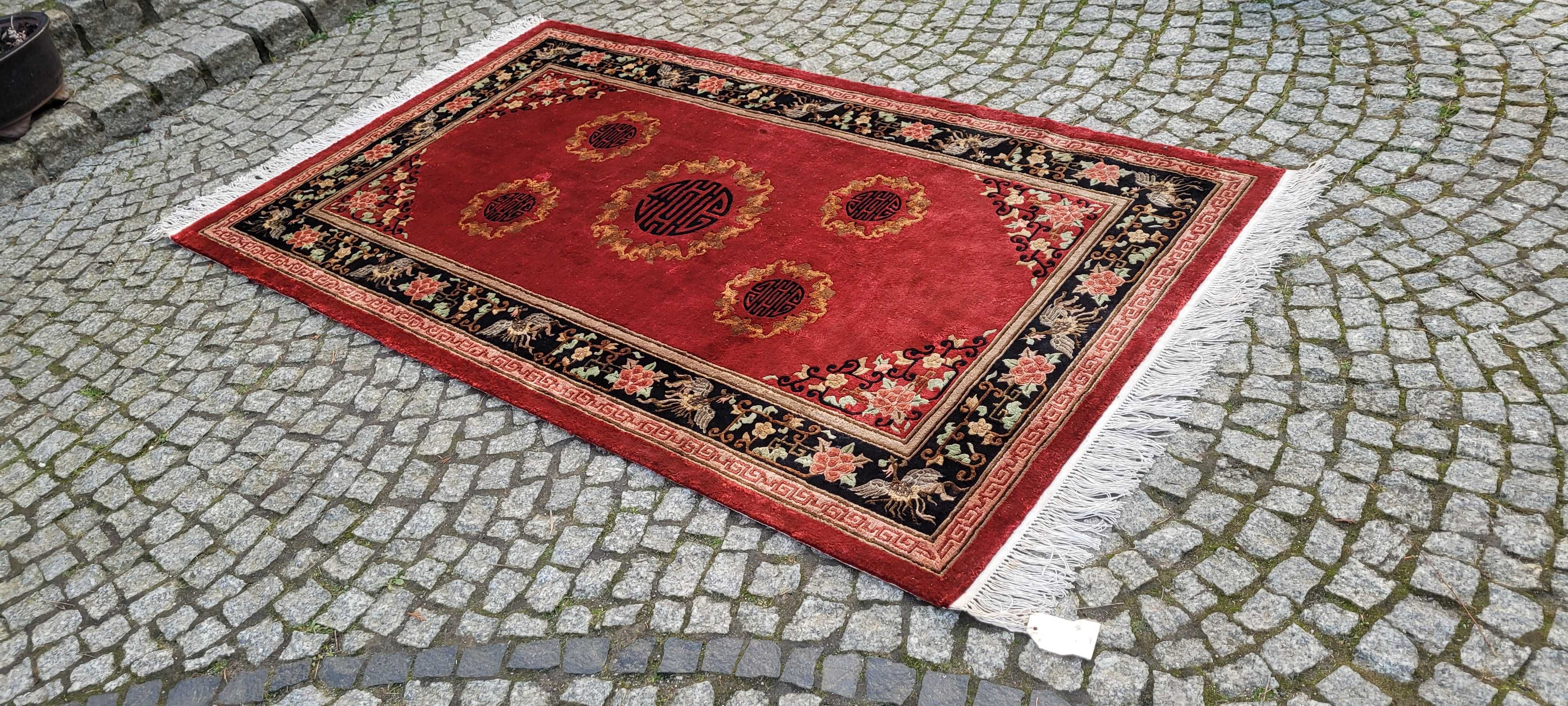 Artdeco ręcznie tkany dywan chiny 100% jedwab certyfikat  124/230