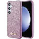 Etui Guess Glitter Script na Samsung Galaxy S24+ - fioletowe