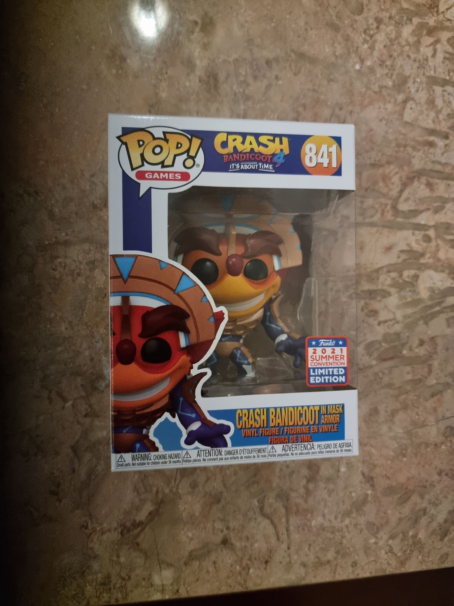 Funko Pop Crash Bandicoot in mask armor