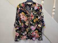 Bluzka, koszula Zara, oversize, XS do M, boho, kwiaty