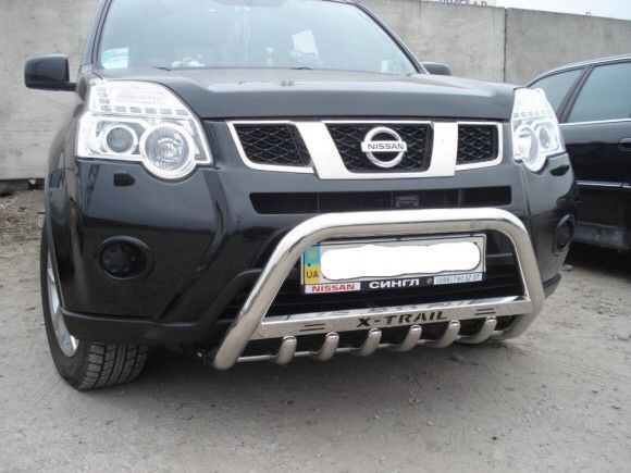 Кенгурятник Nissan X-Ttail 2007-2014 Бокові труби Захист бамперу