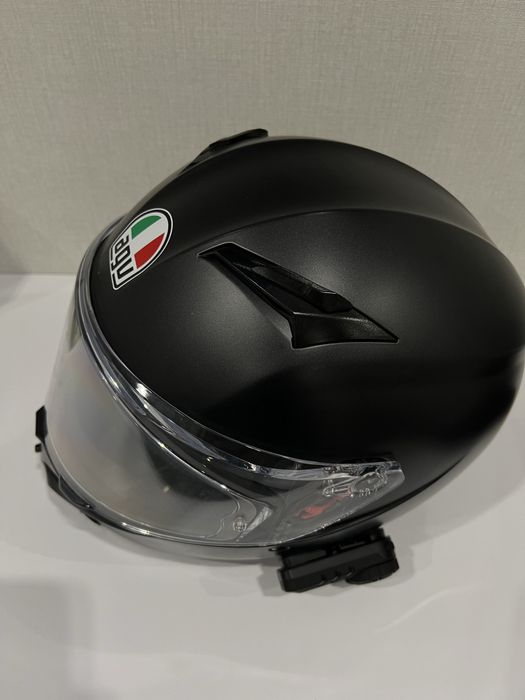 Мотошлем AGV K-3 MATT BLACK с гарнитурой FreedConn и пинлоком