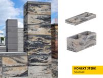 Pustak ogrodzeniowy 50x20x20 KONEKT ogrodzenie bloczek STERK