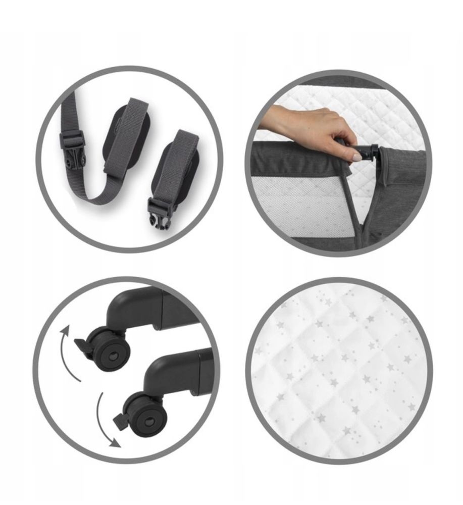 Łóżeczko dostawne turystyczne KIDWELL SNUZZY + materac 3w1