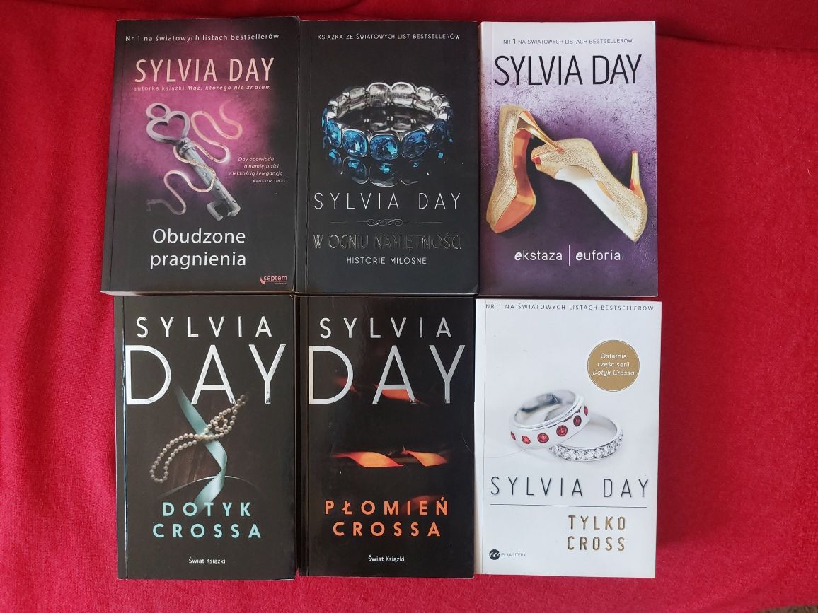 Erotyki Sylvia Day 6 książek, Cross, Obudzone pragnienia i inne