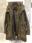 Kurtka parka bershka M zielony khaki futerko odpinane wiosna zima jesi