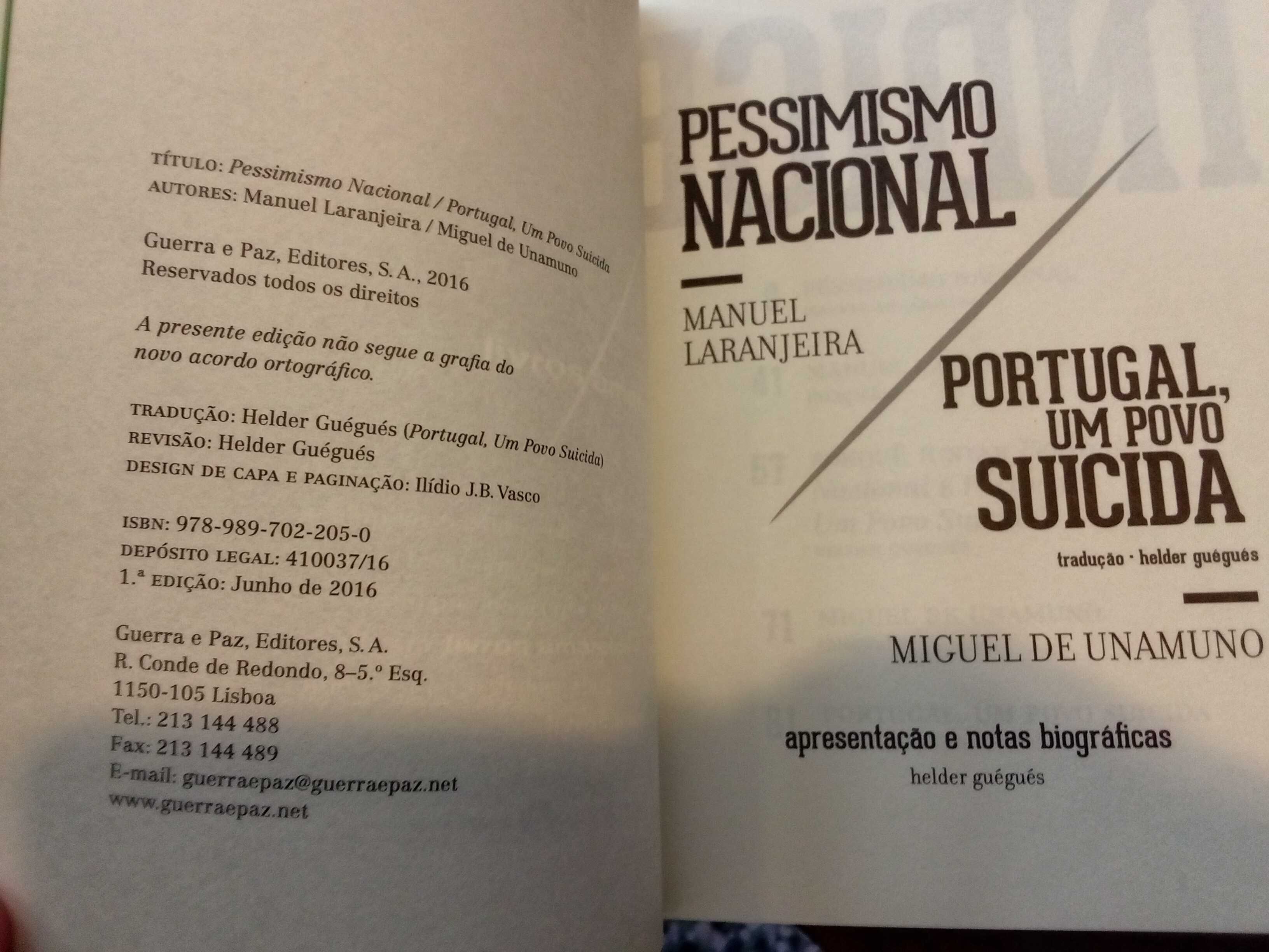 Pessimismo nacional / Portugal, um povo suicida