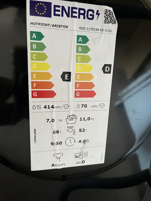 Pralko -suszarko hotpoint Ariston 11 i 7kg