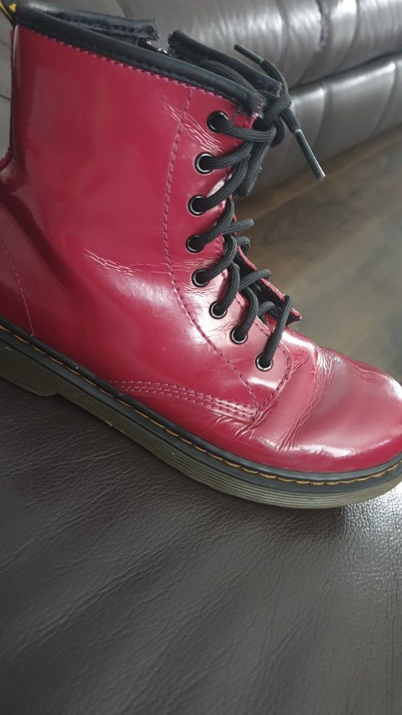 Dr. Martens 1460 J 36 bordowe trzewiki buty martensy